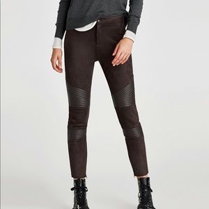 Zara faux suede leggings